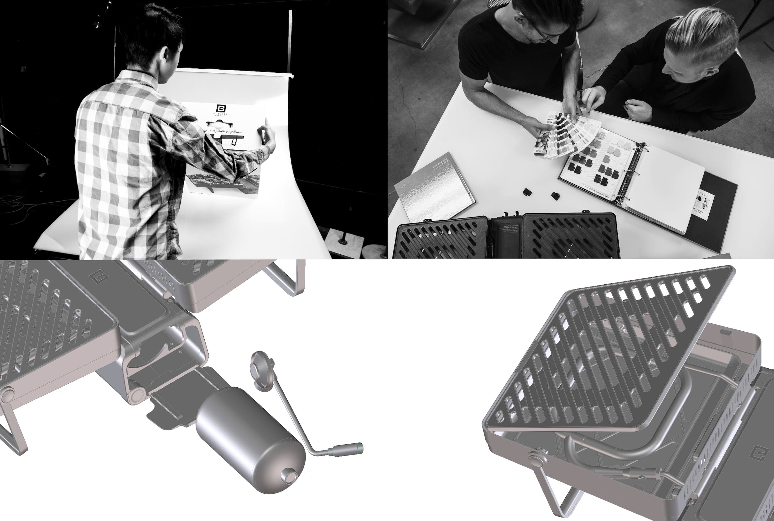 Elevate Grill industrial design showing how it was made