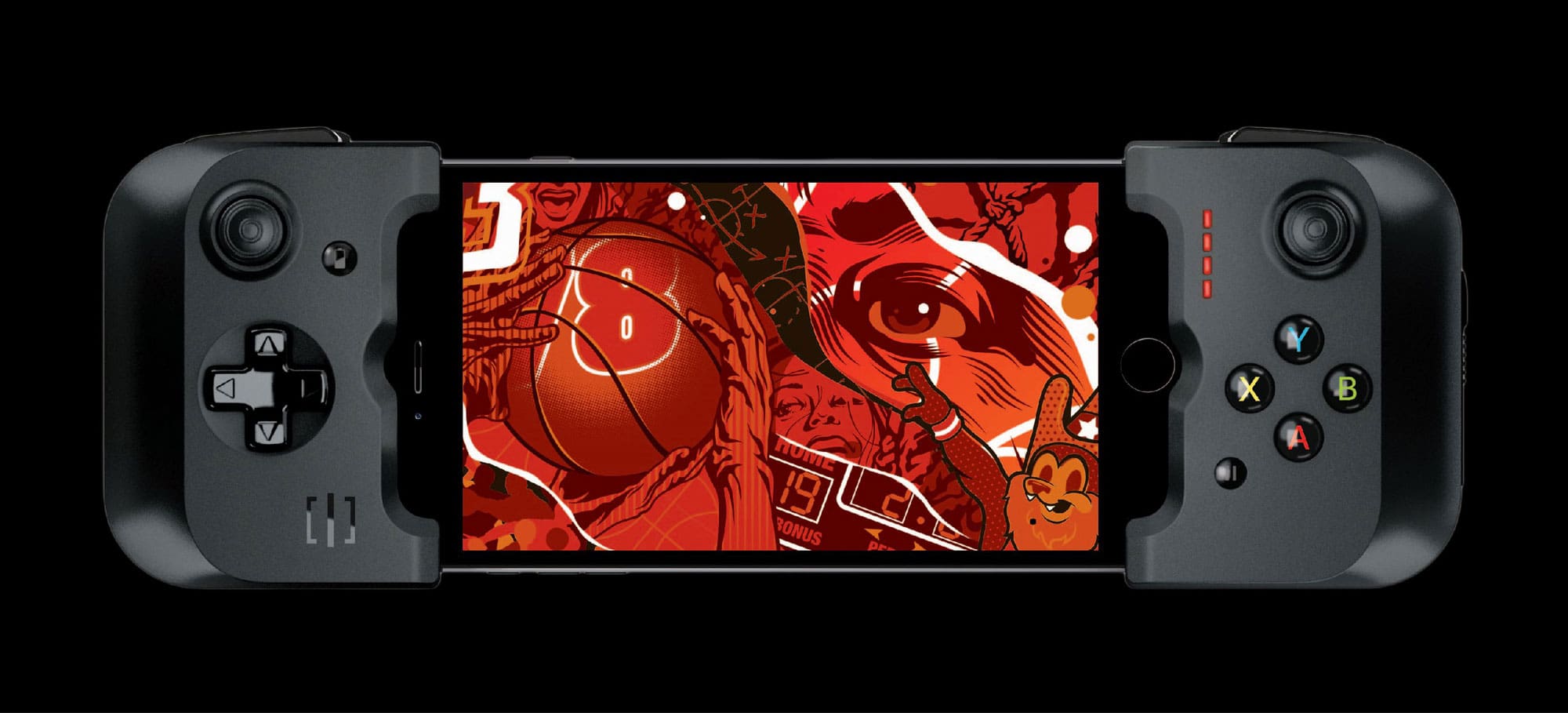 Gamevice console being used with render
