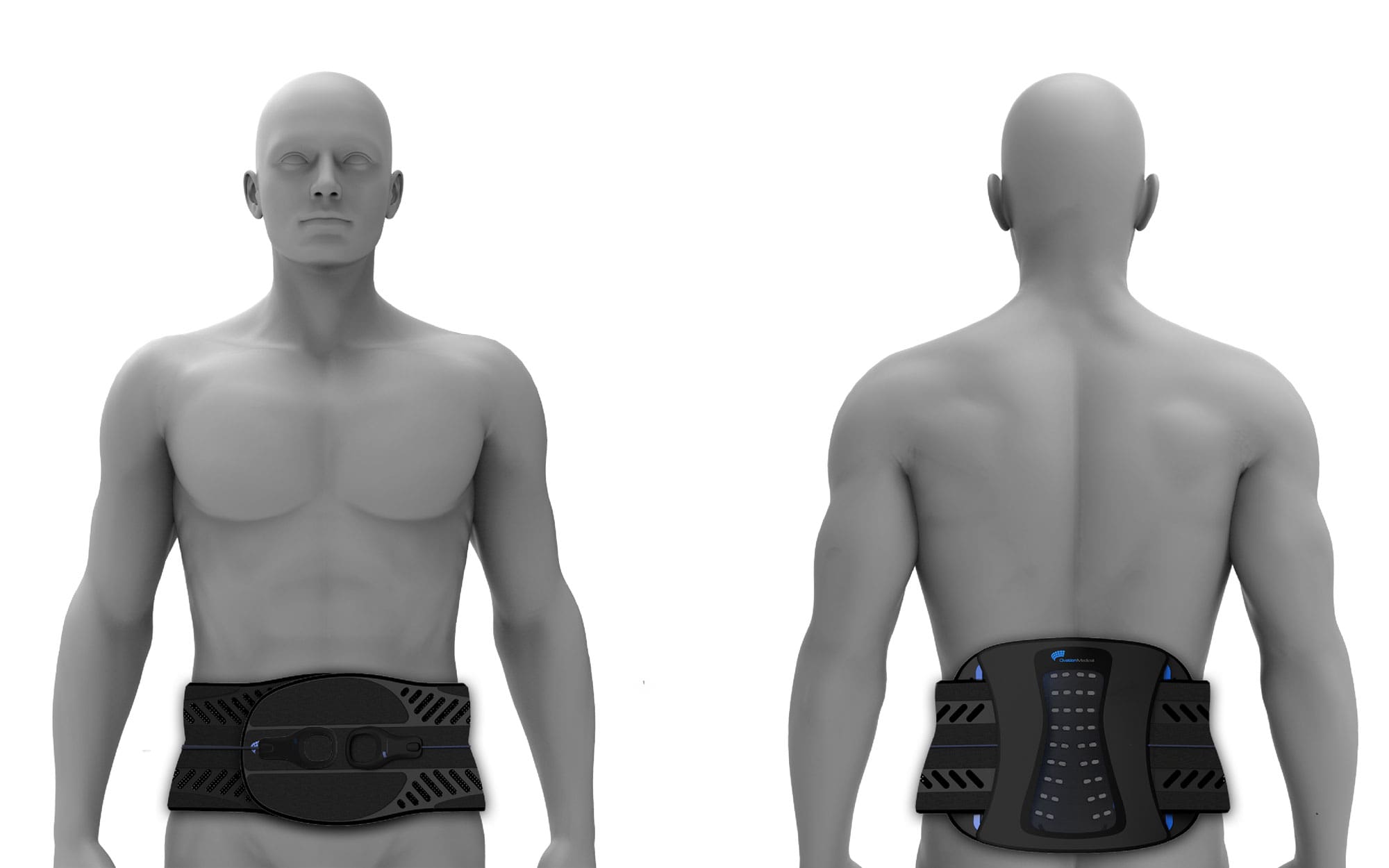 Ovation Medical NuForm backbrace on a person
