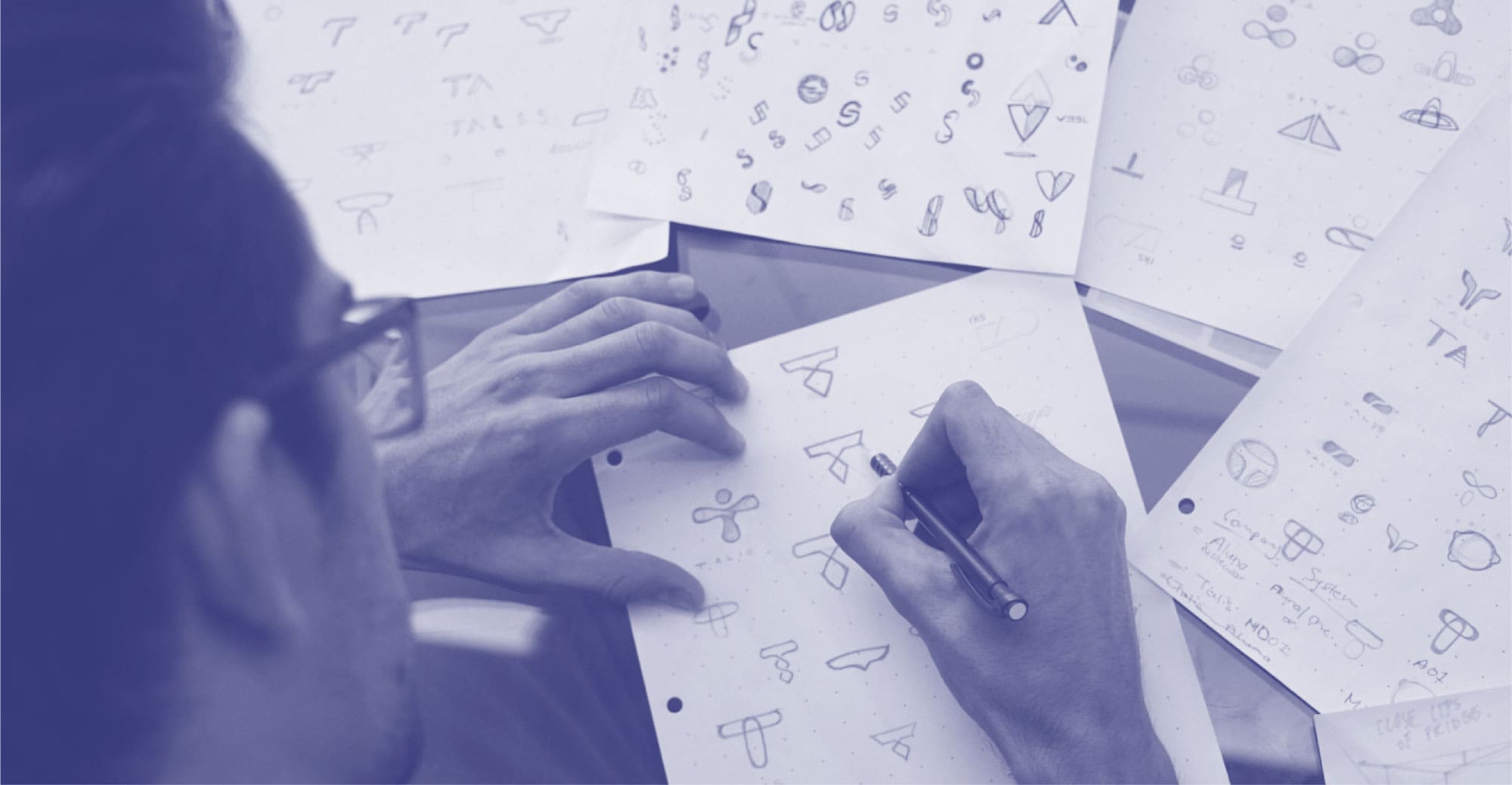 Talis Biomedical logo being drawn by hand 2