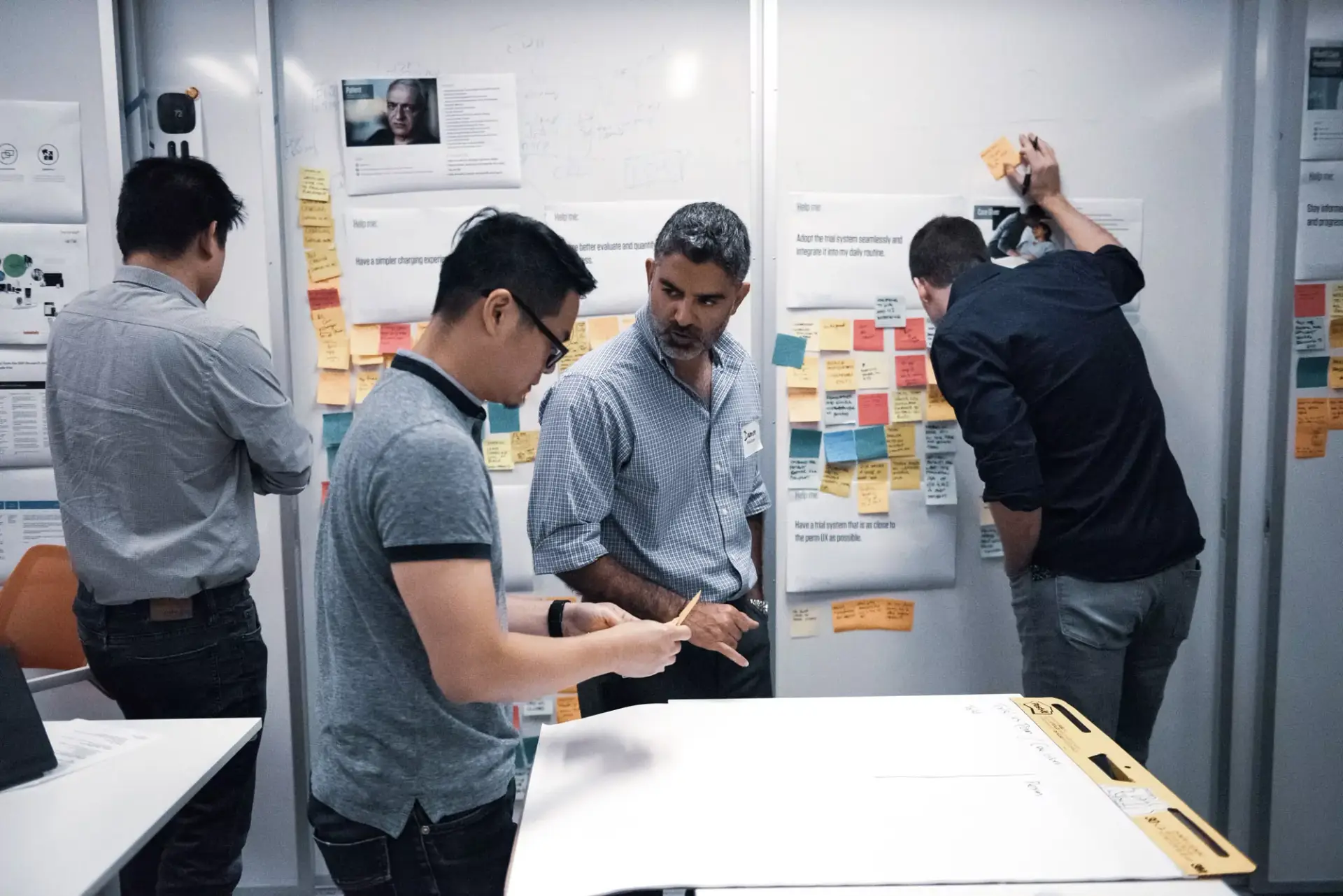 RKS product development team reviewing project findings