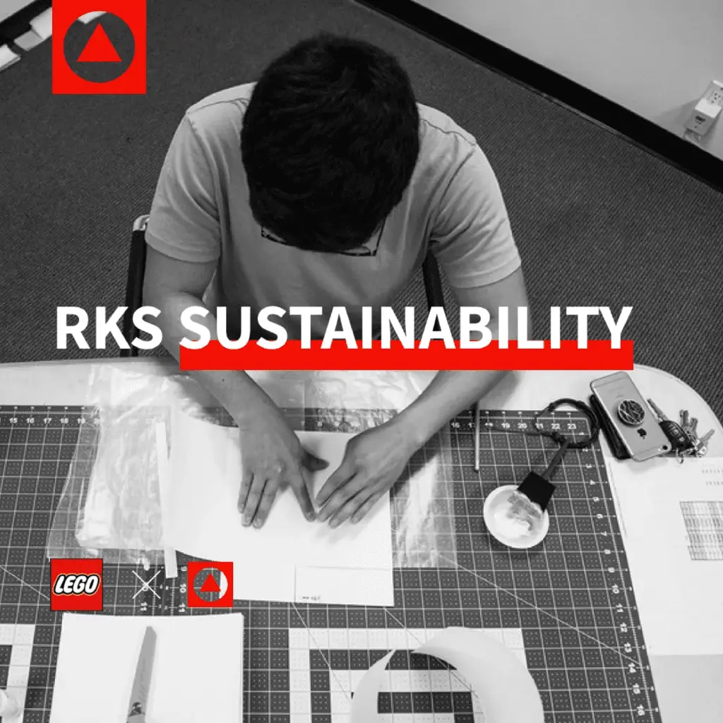 RKS employee working on a project for LEGO emphasizing the importance of designing…