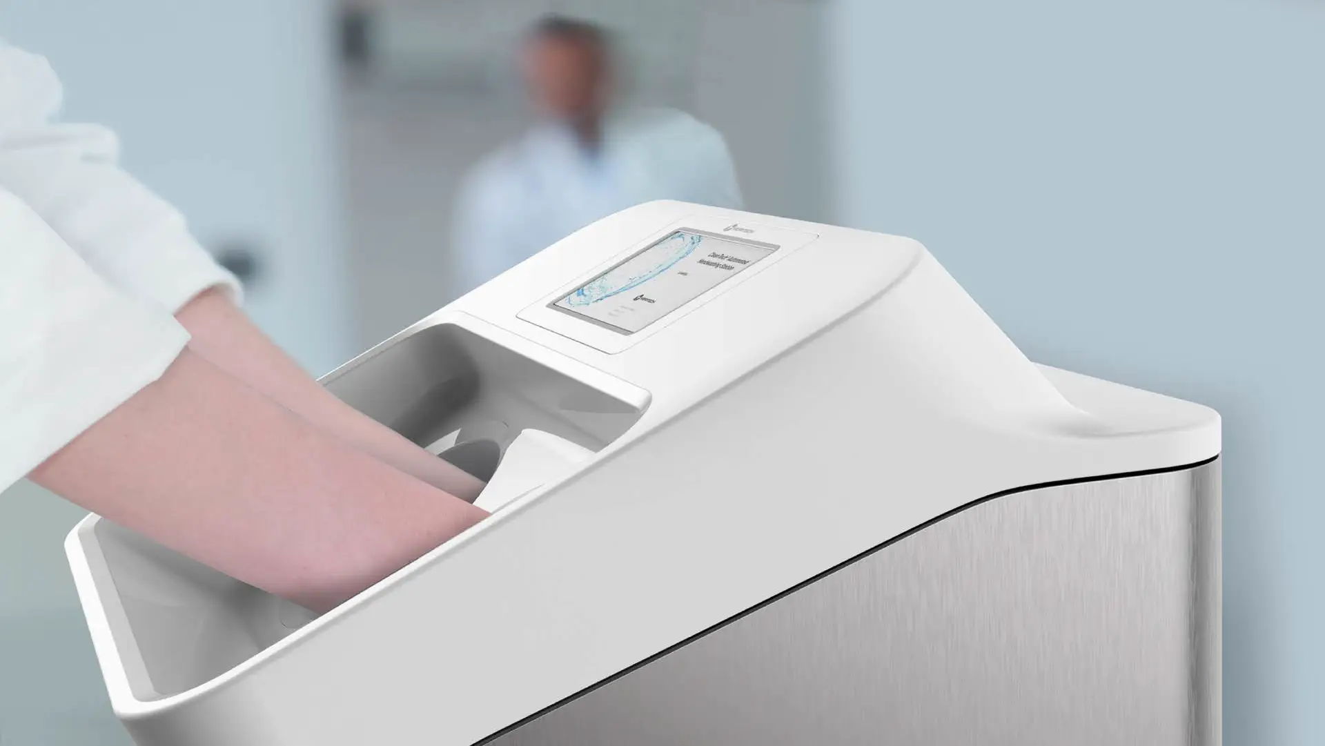 Meritech automated hand-washing station designed by RKS Design