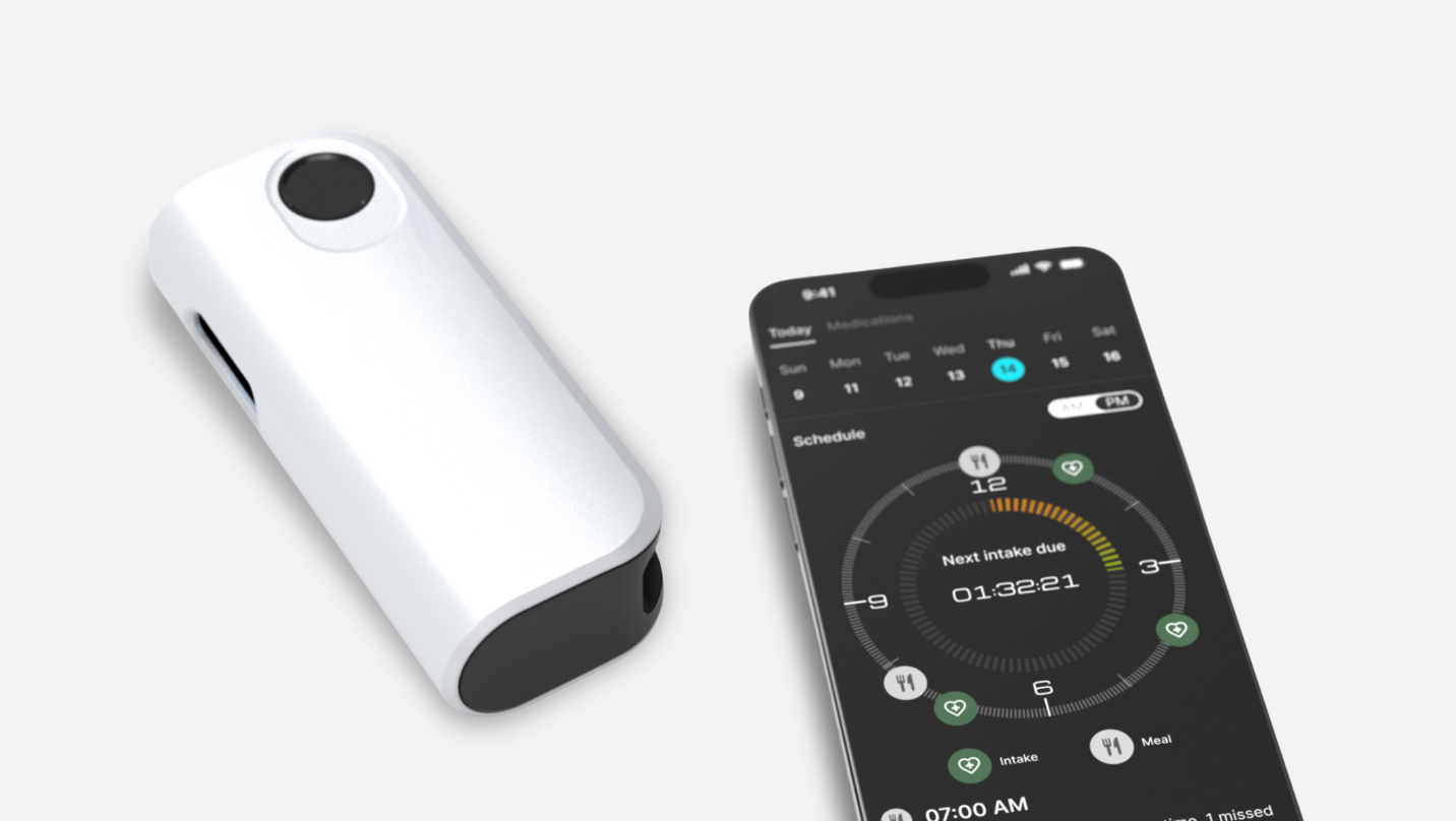 Cover image featuring the Aspargo device and app interface, designed by RKS Design…