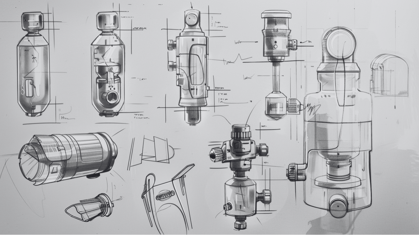 AI-generated product design concepts showcasing RKS Design’s use of generative AI…