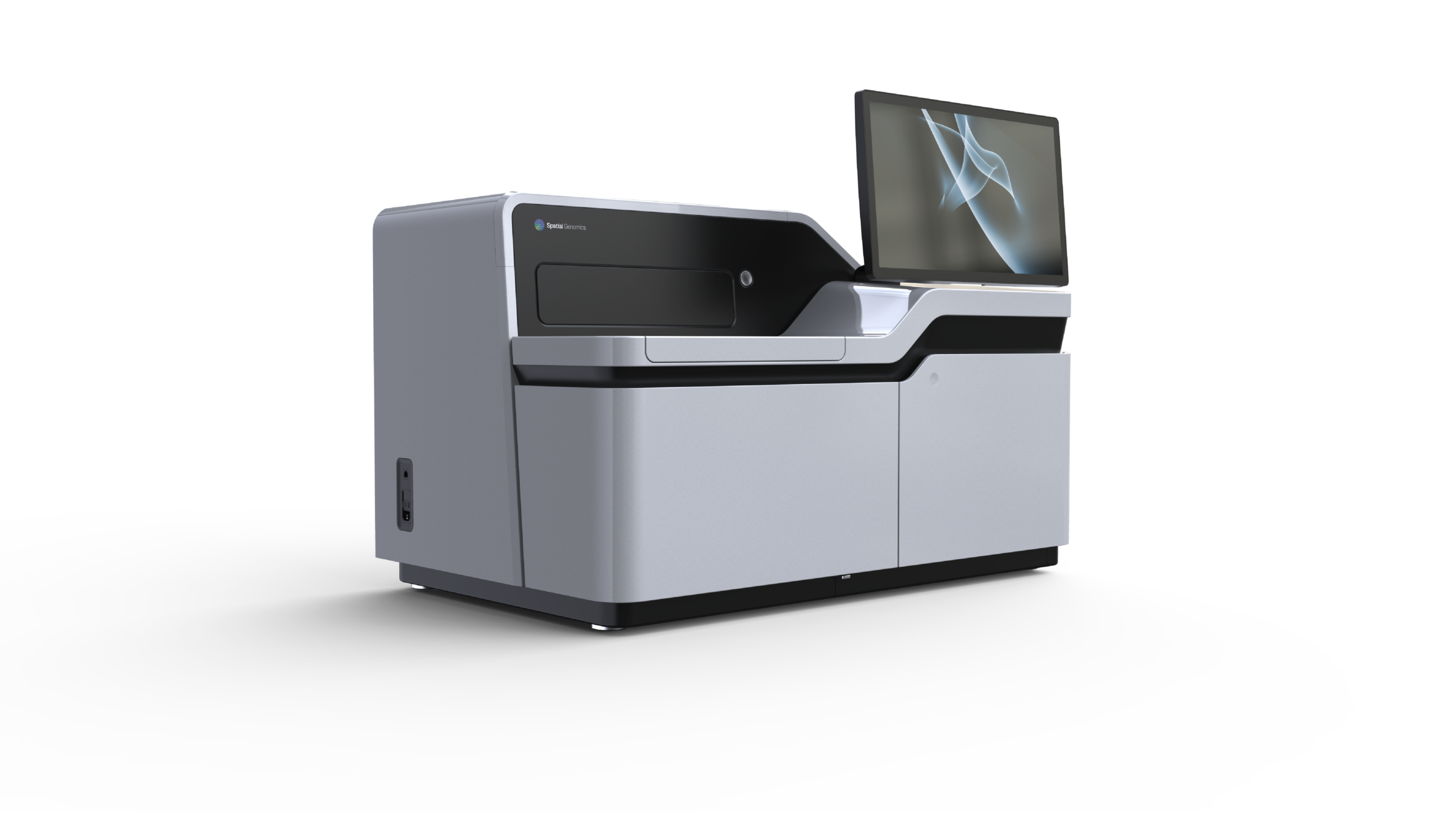 Angled side view of the Spatial Genomics instrument