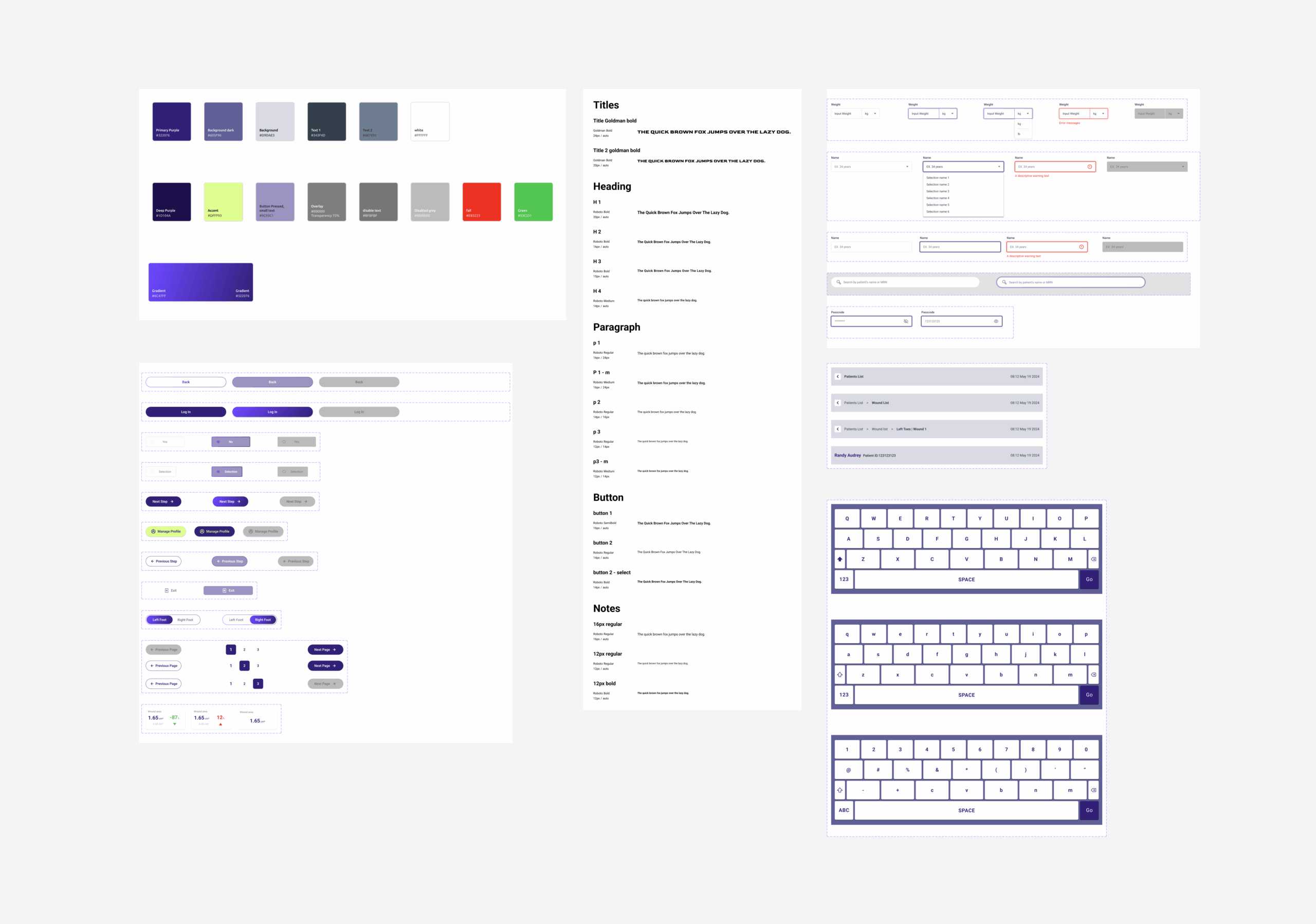 UI kit components and design system elements