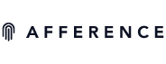 Logo for Afference featuring a minimalist fingerprint icon to the left of the company…