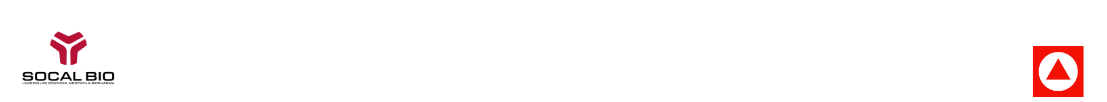A gray banner featuring the SOCAL BIO logo on the left and a red square with a white…
