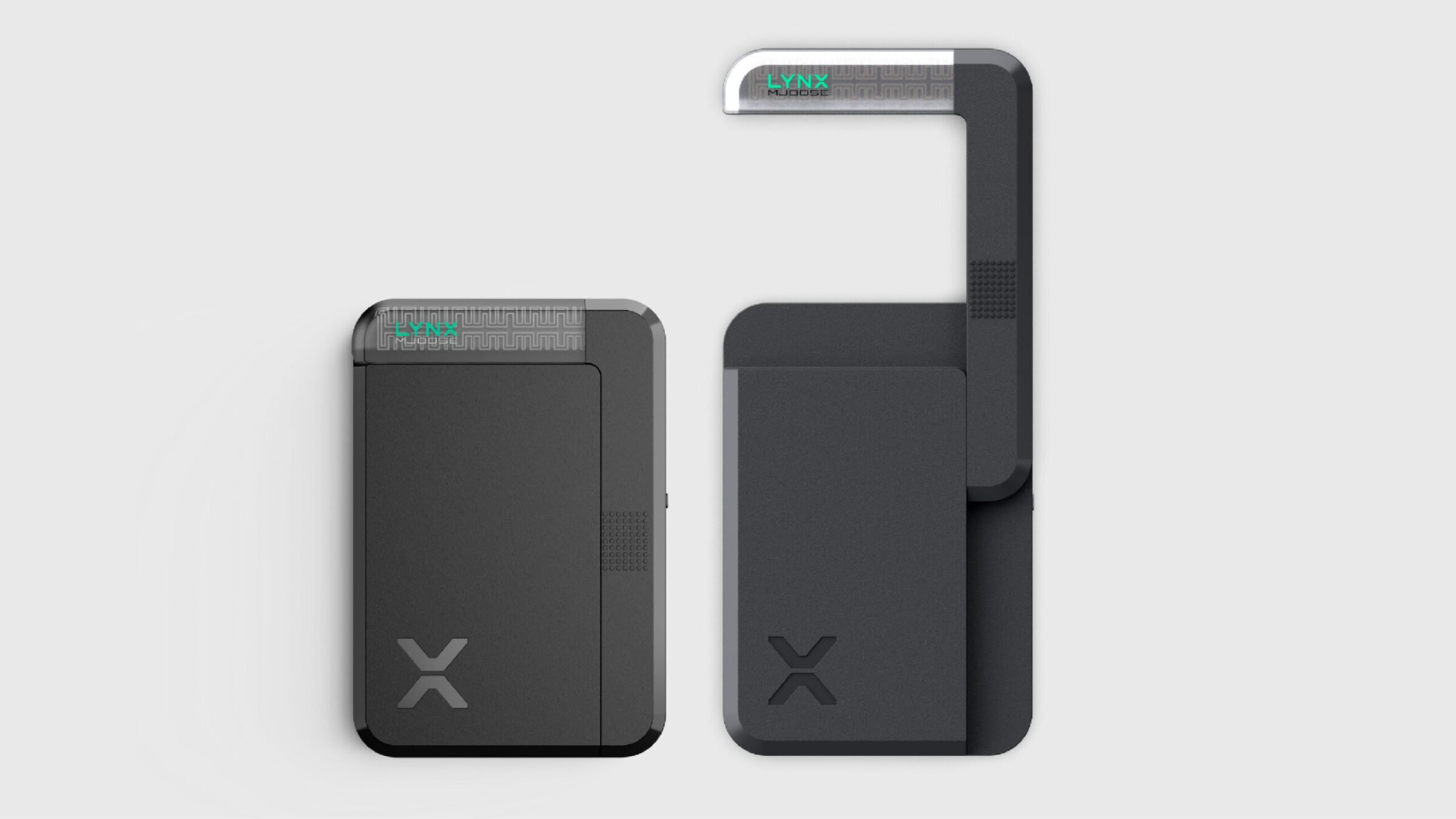 Two black rectangular LYNX devices, each with a gray accent on the top-left corner.