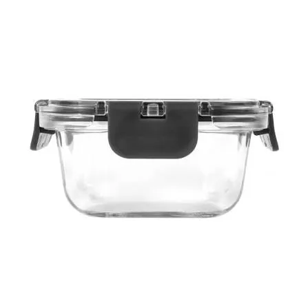 Front elevation of the Zyliss container with the latch engaged.