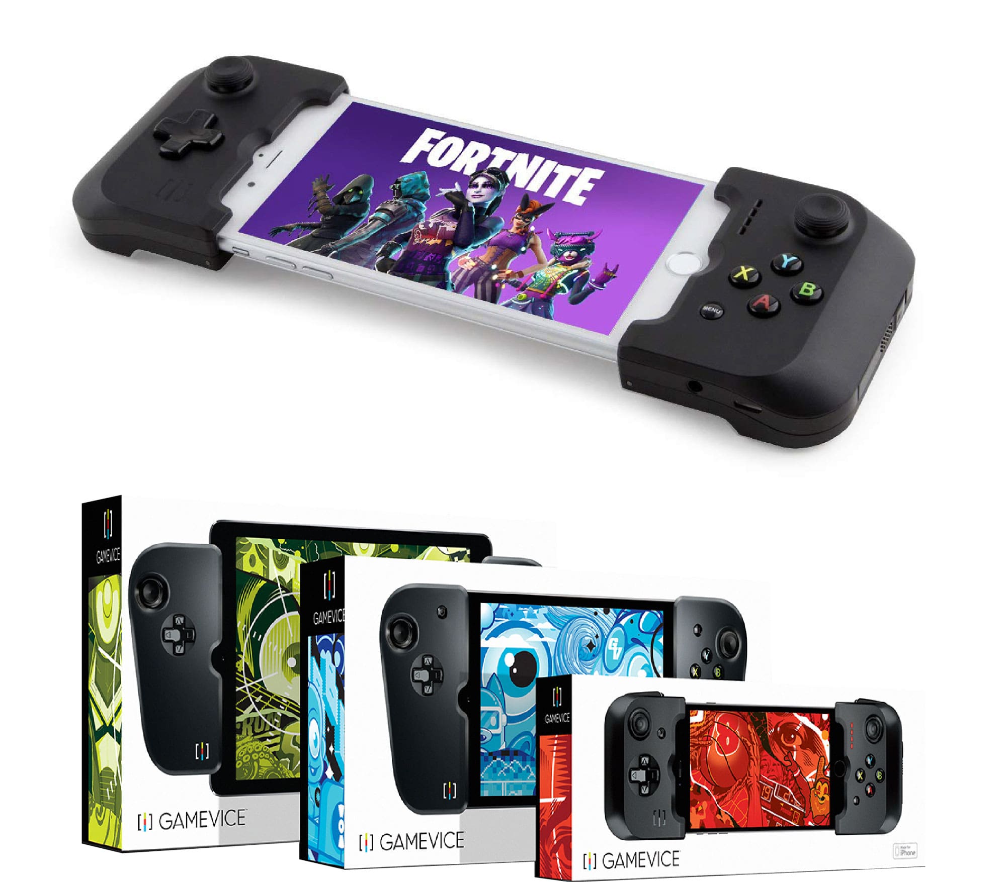 Gamevice device being used with Fortnite