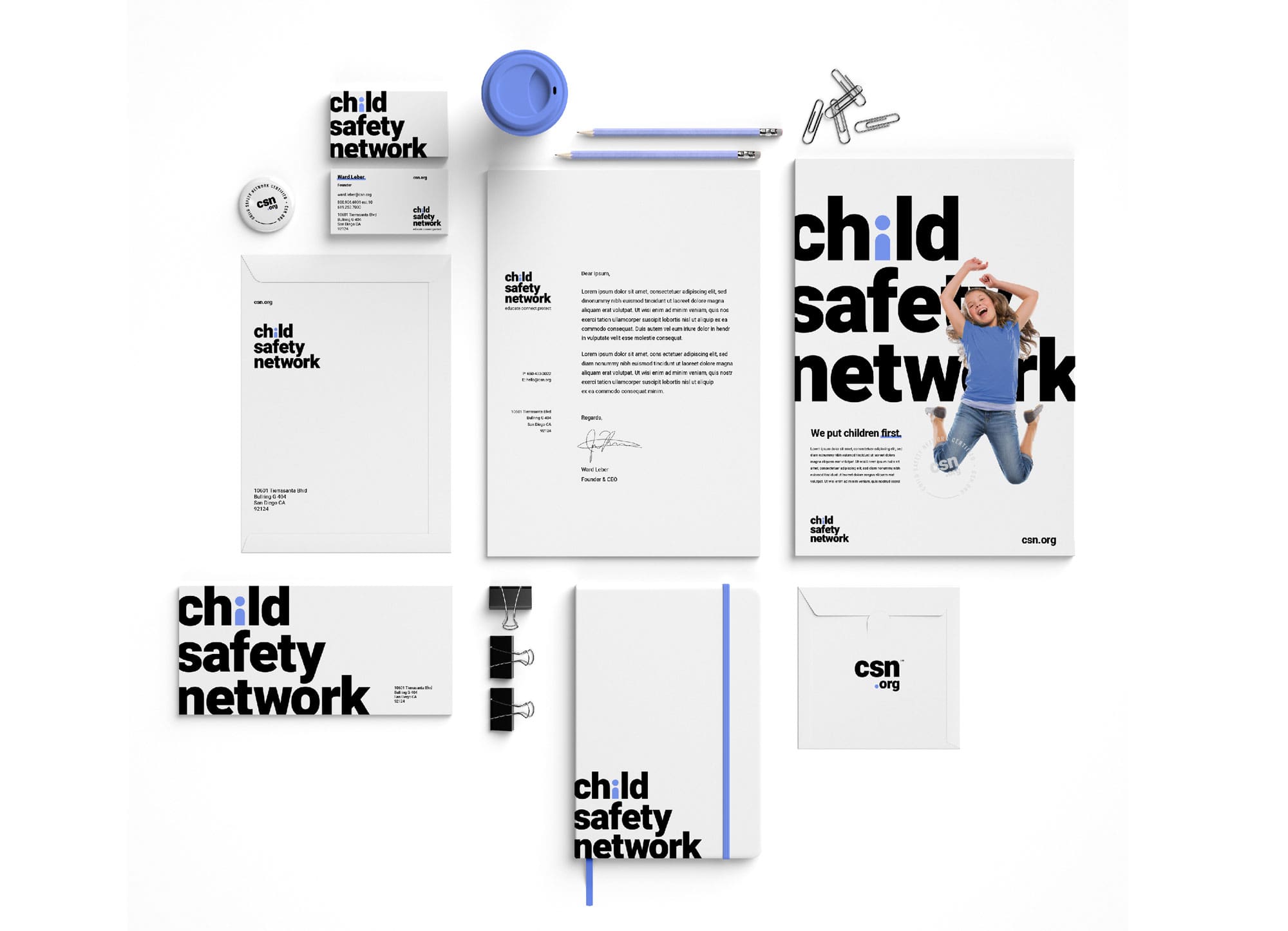 Child Safety Network branding and strategy on different goods