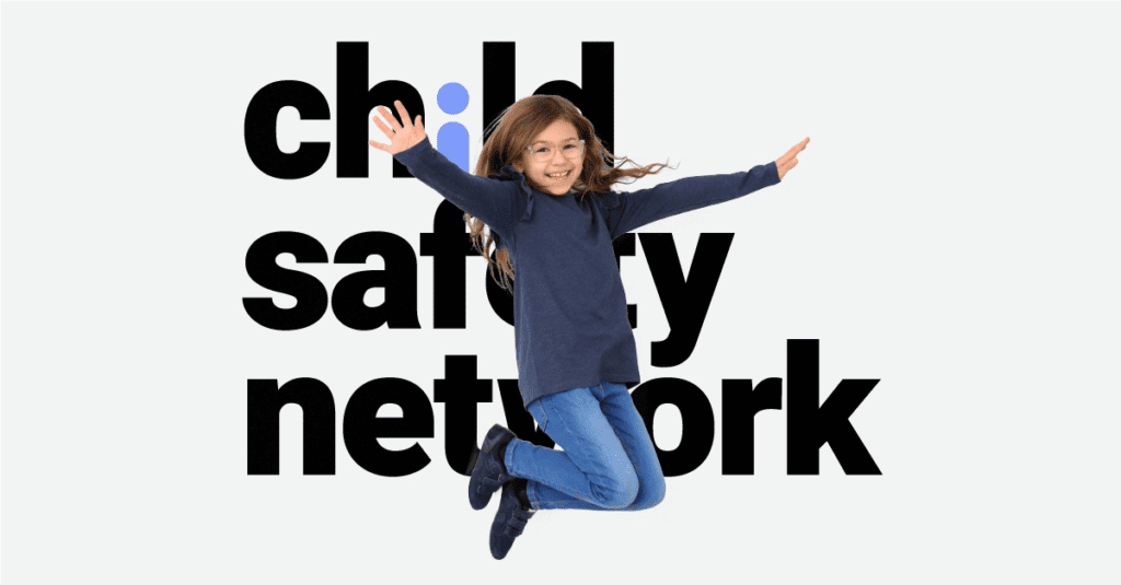 Child Safety Network with kid jumping