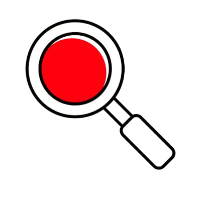 Looking glass icon for research
