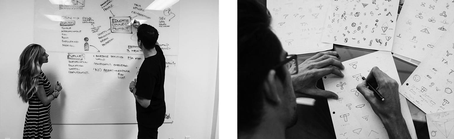 RKS designers using design thinking to create a brand