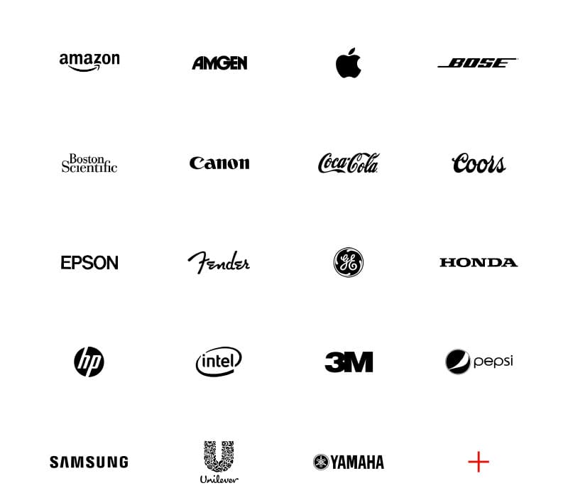 Product Design Firm clients of RKS - Logos of companies that have worked with RKS Design on product design and innovation