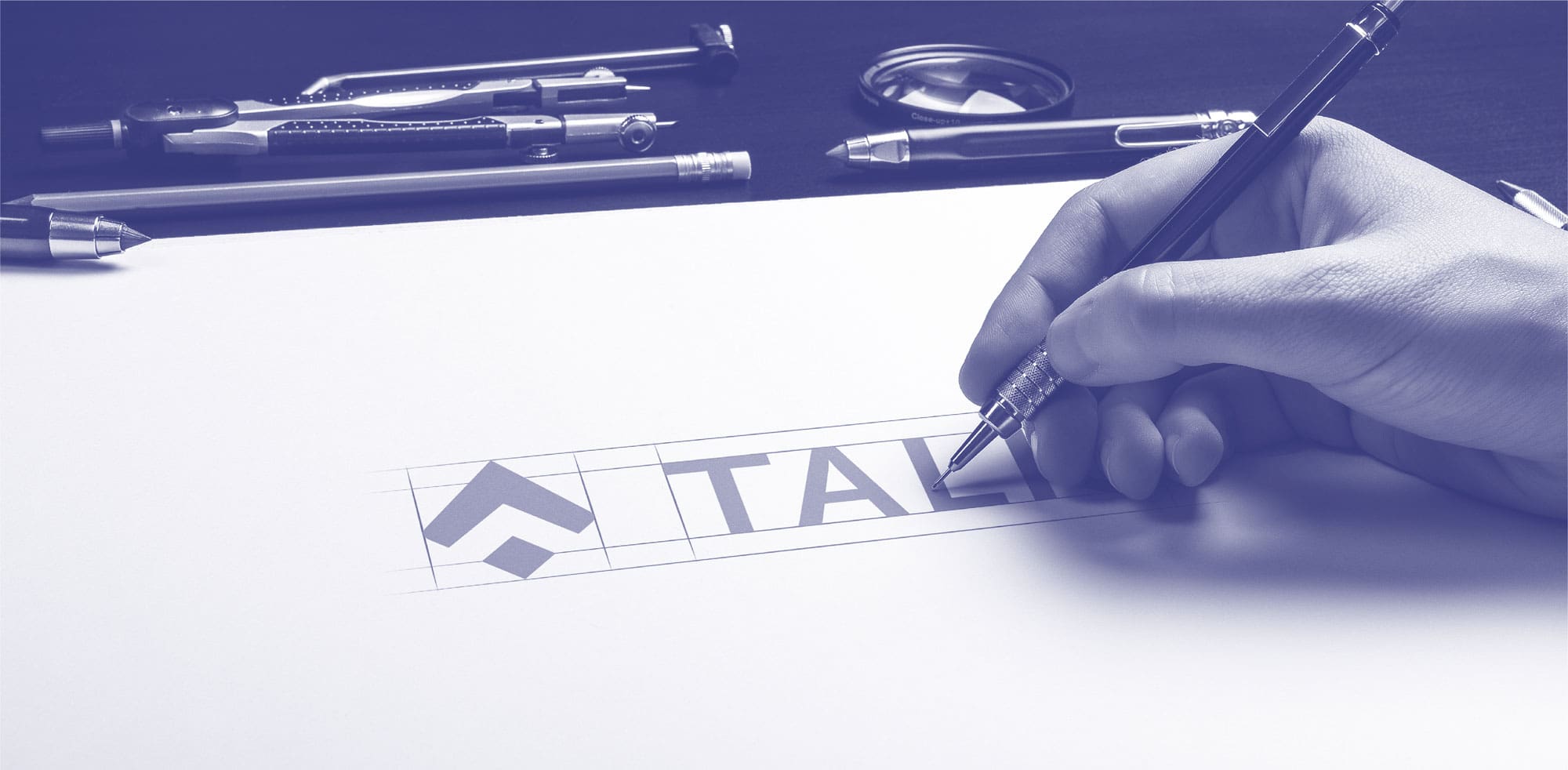 Talis Biomedical logo being drawn by hand