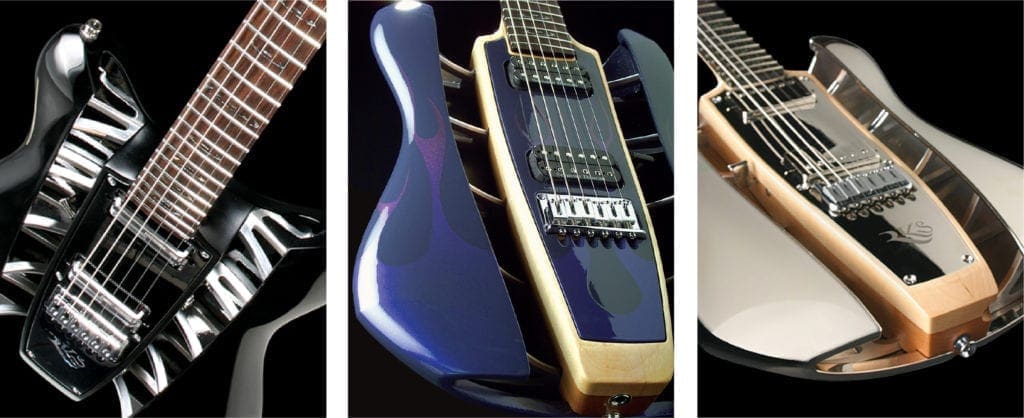 Different designs of RKS Guitars