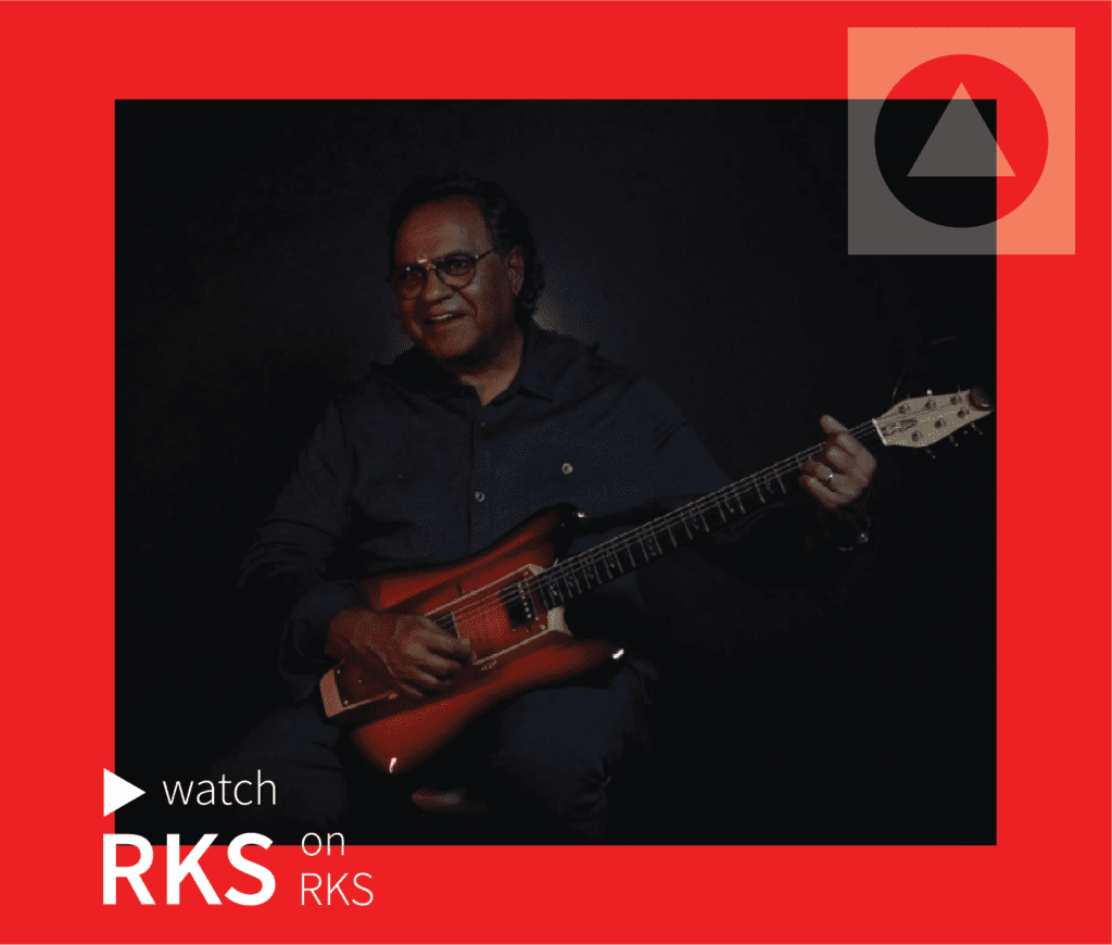 RKS product design firm video of Ravi playing guitar