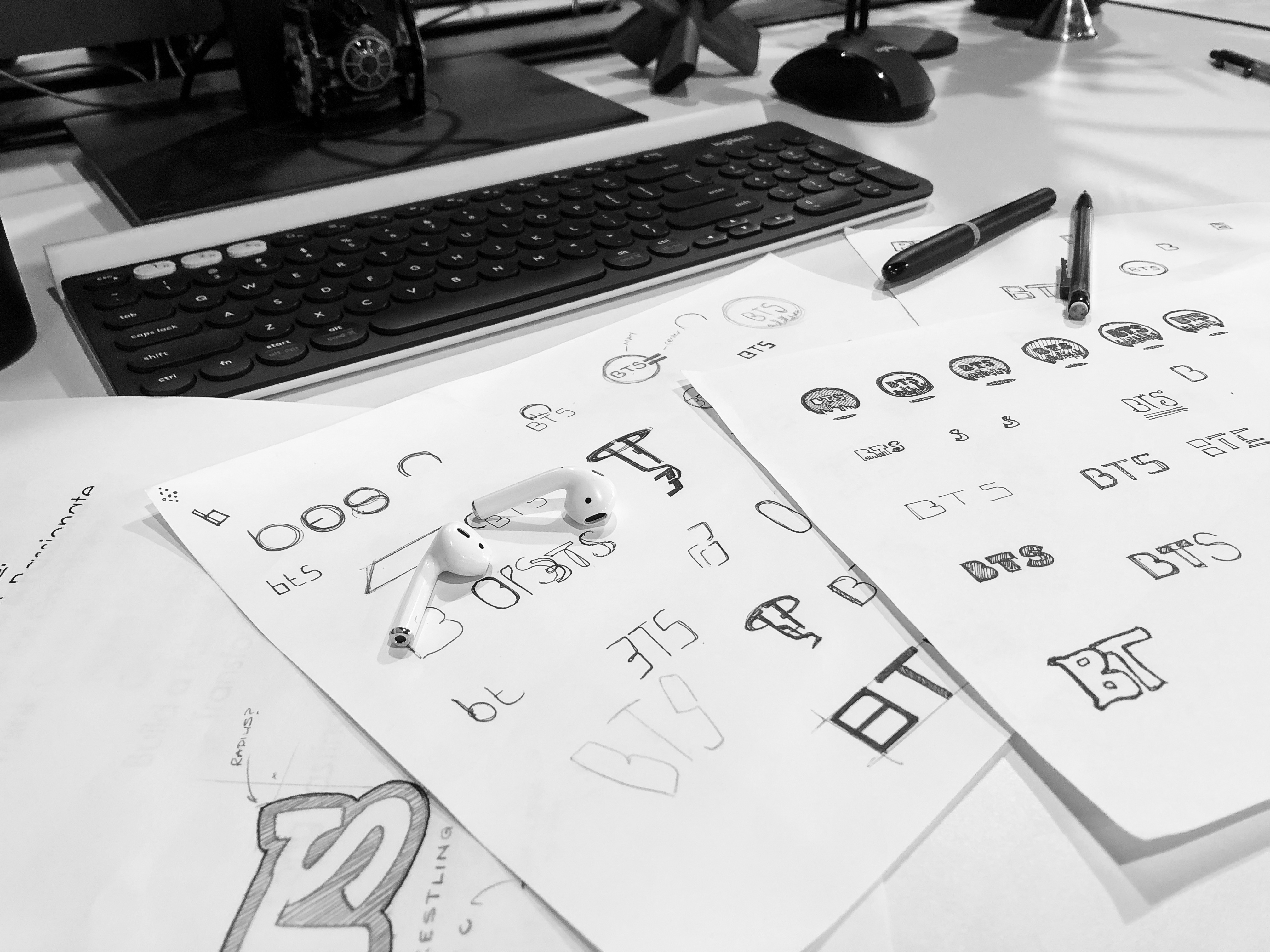 View of RKS Brand Strategy and Design firm iterations of logo design for Beat the Streets re branding project