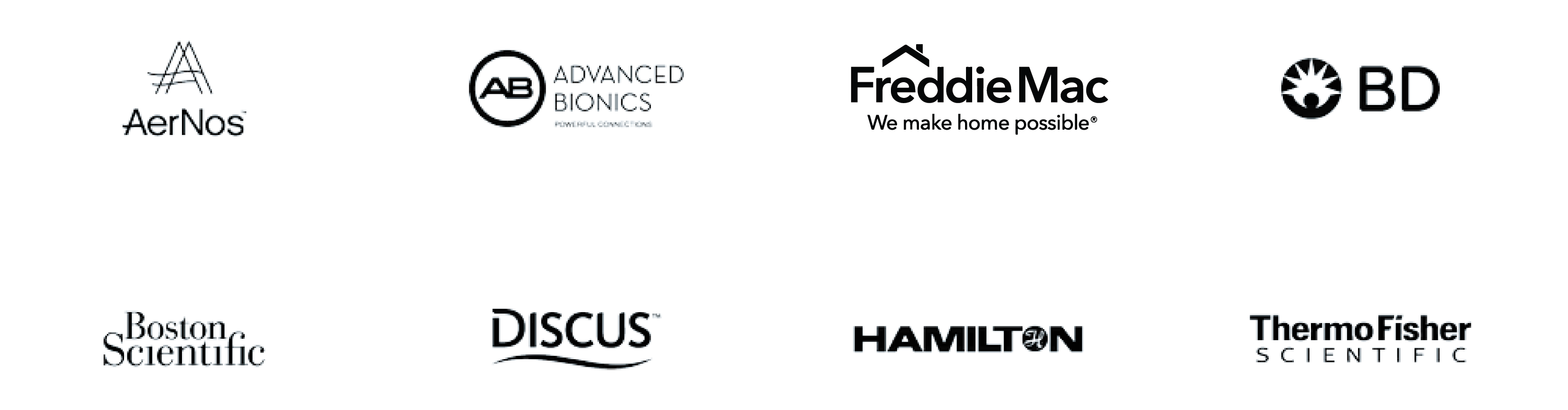 Logos of Product Development Company Clients