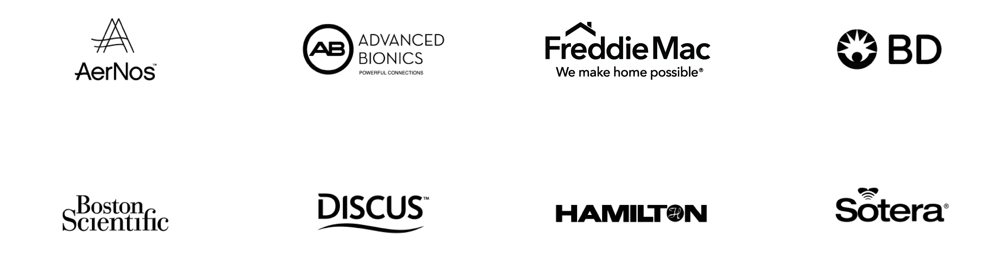 Logos of Software Development Company Clients