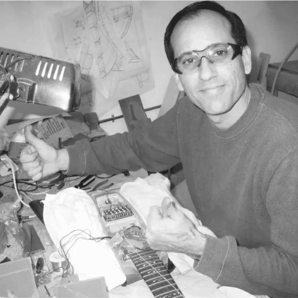 Engineer working on the first RKS Guitar Product Design