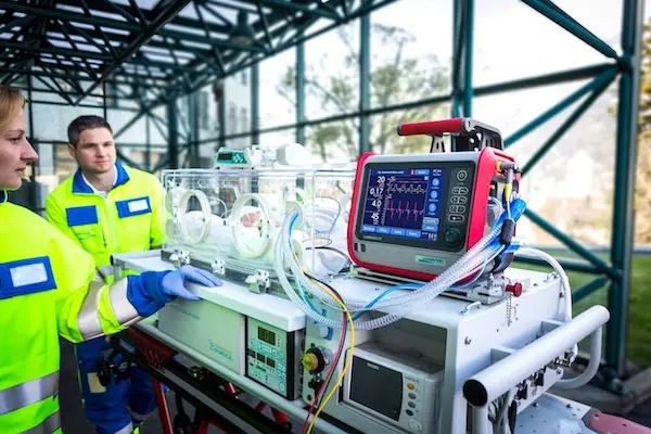 Hamilton T1 Mobile Ventilator being used in the field