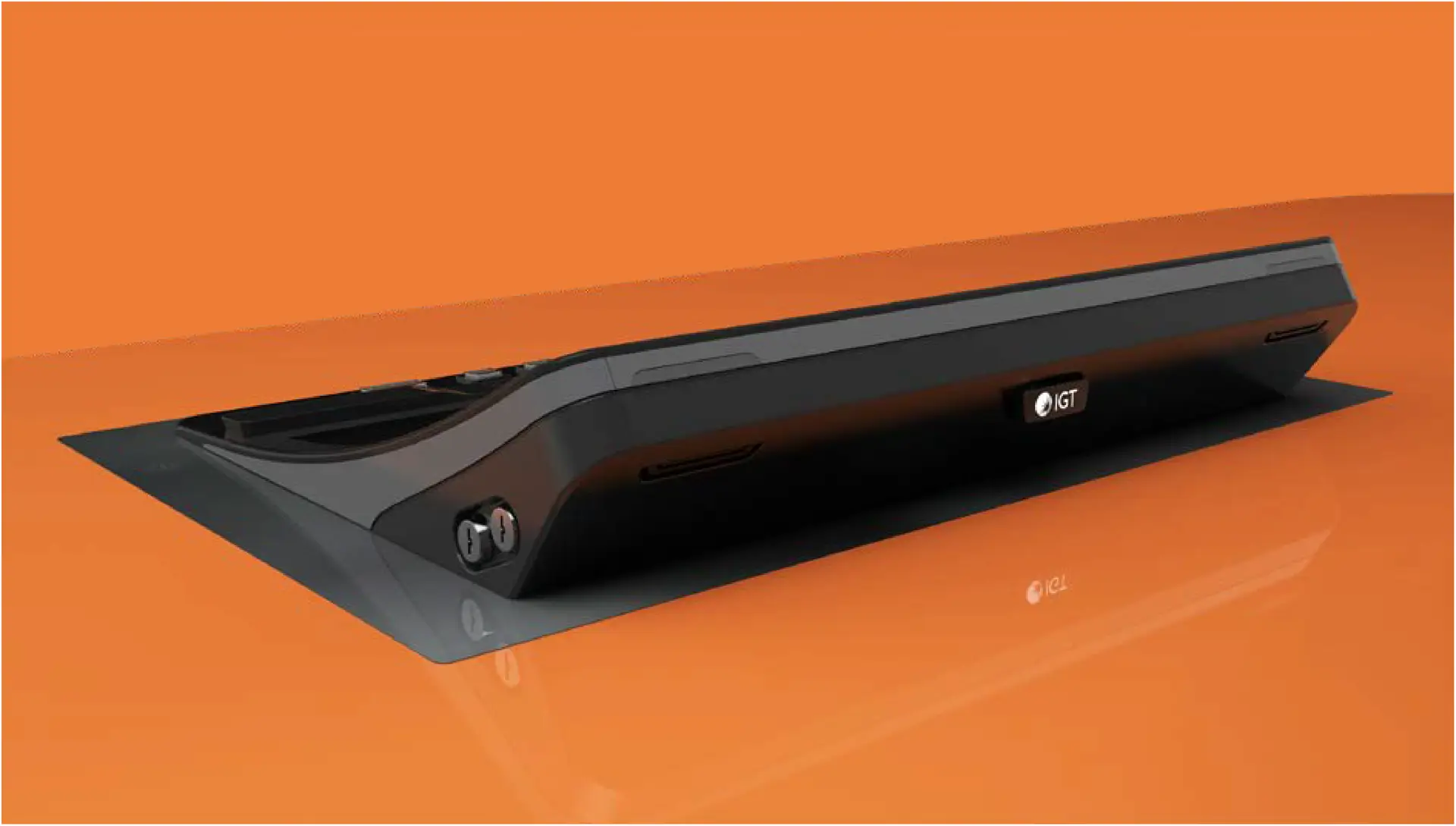 Back shot of the IGT Poker Bartop Device