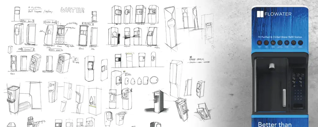 Flowater system sketches product design