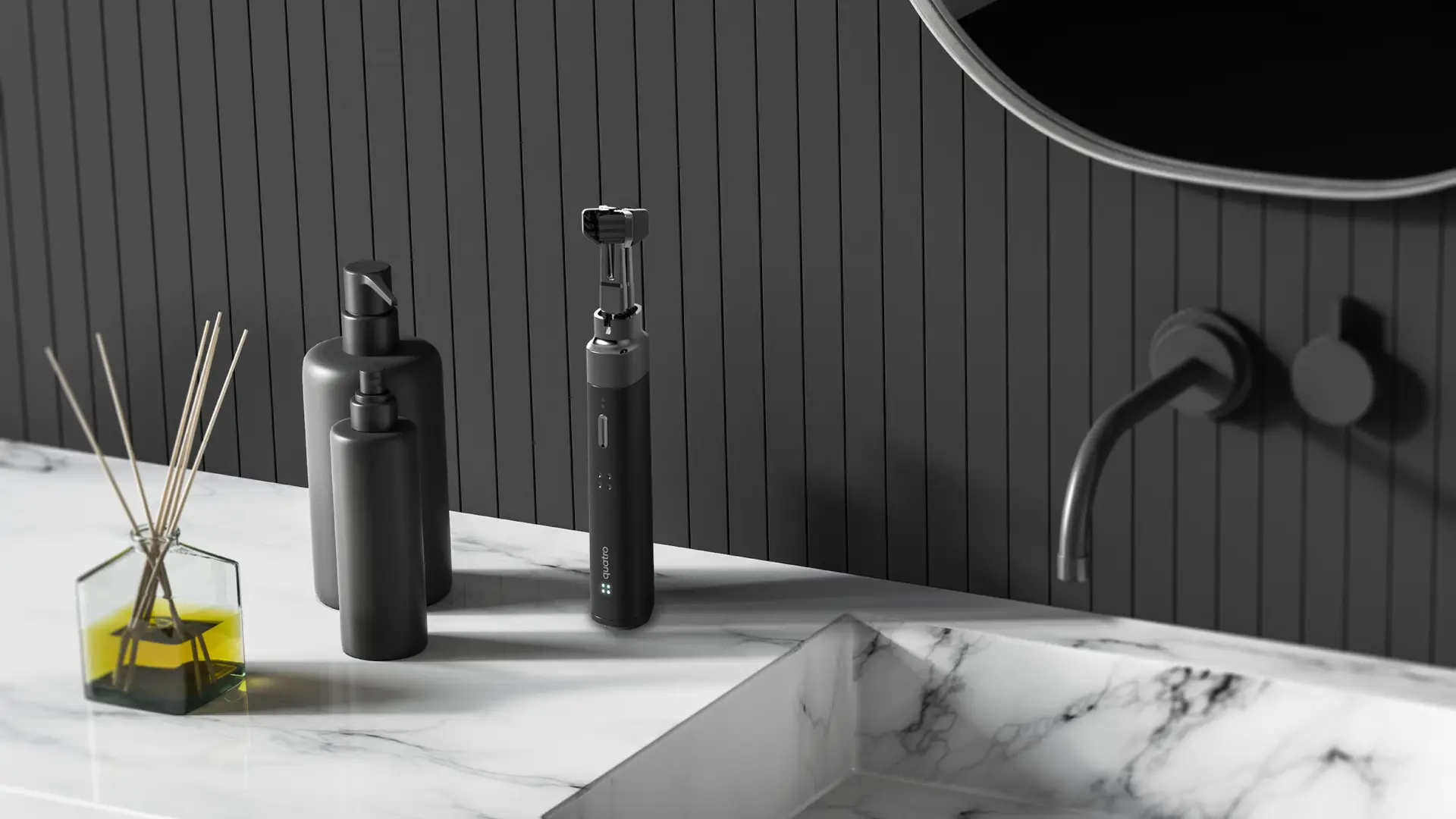 Quatro Toothbrush on Counter Product Design