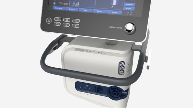 Hamilton C6 designed by RKS Design, patient ventilation therapy personalization