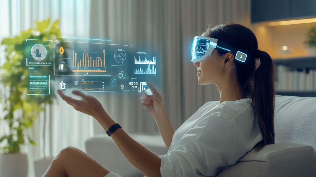 Futuristic healthcare technology showcasing RKS Design’s 2025 medical technology trends