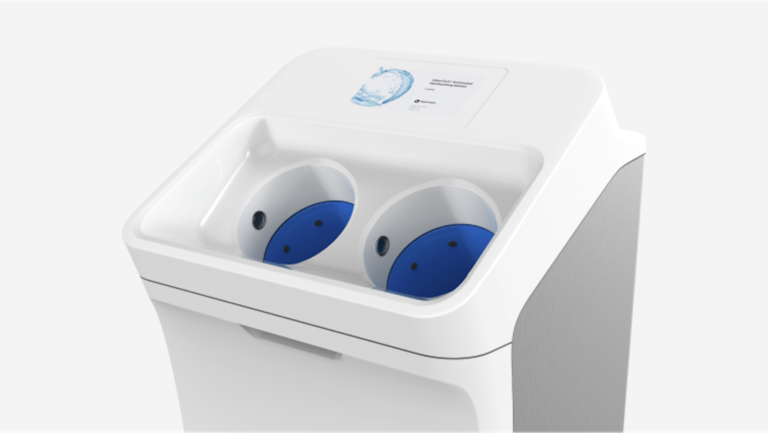 Meritech, designed by RKS Design, automates handwashing in the food handling industry